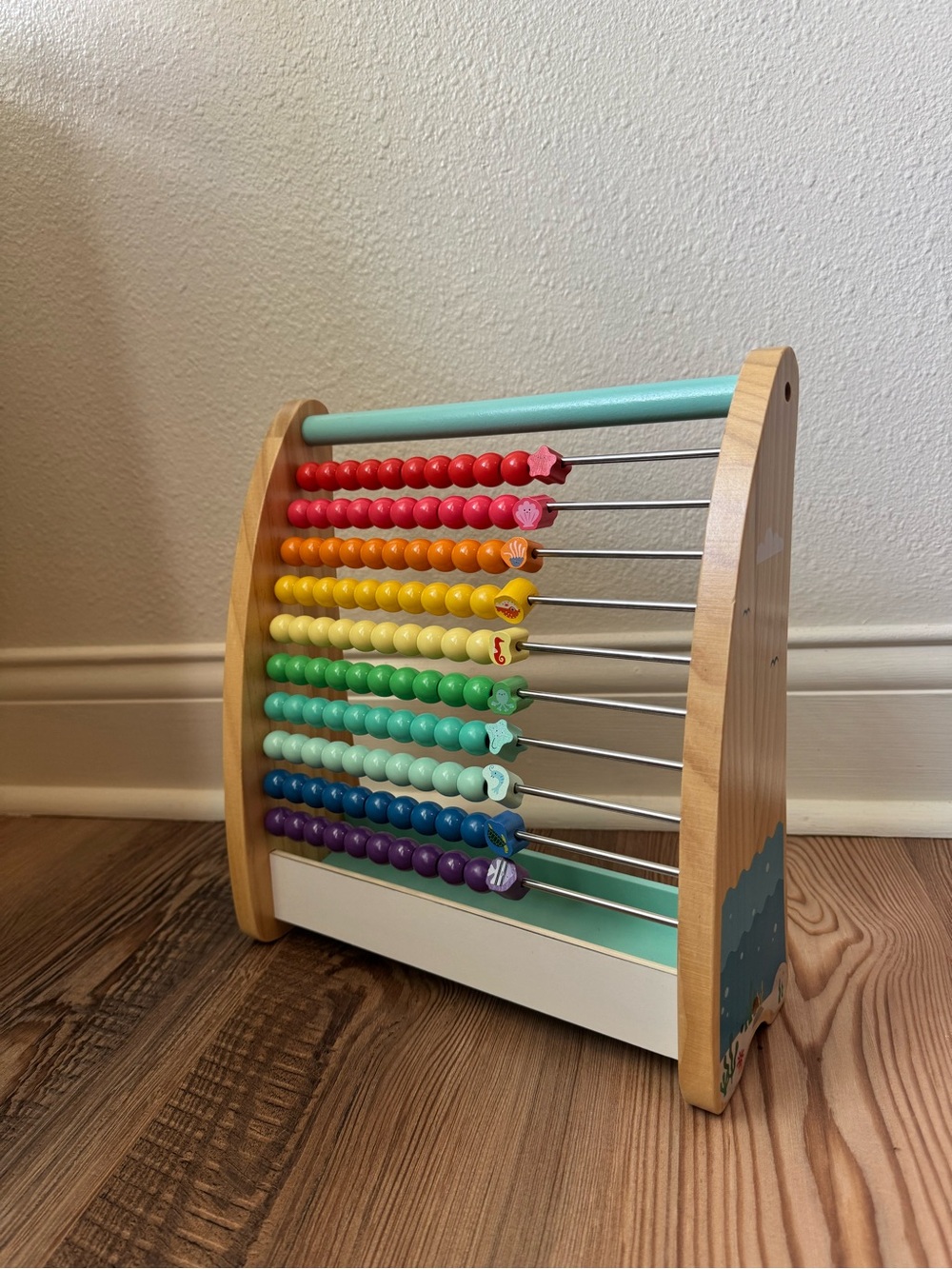 Wooden Rainbow Abacus Toy - Multicolor